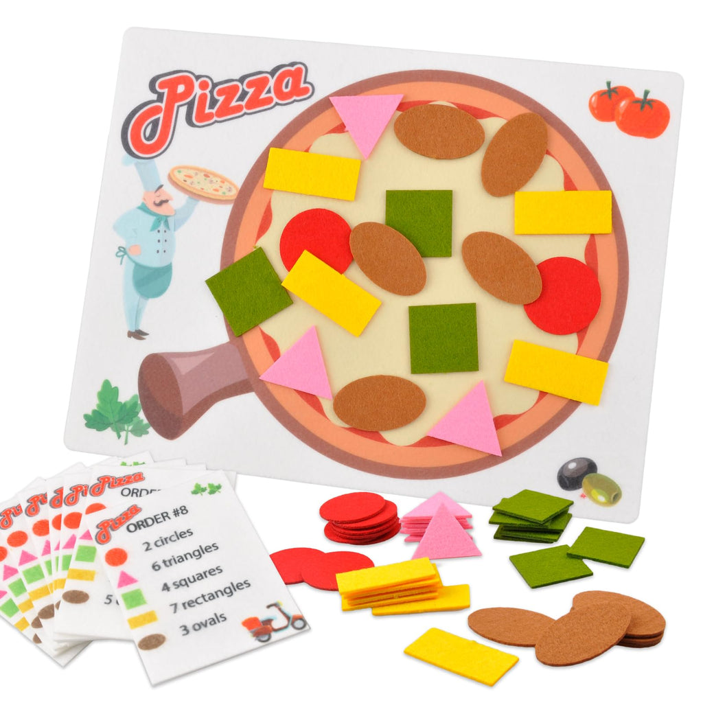CHEFAN Pizza Counting Toddler Toys – Felt Number Learning Game for Preschool Math