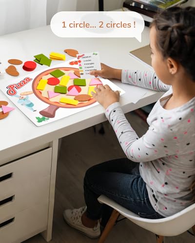 CHEFAN Pizza Counting Toddler Toys – Felt Number Learning Game for Preschool Math