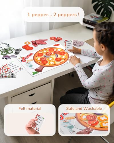CHEFAN Pizza Counting Toy – Felt Number Learning Game for Toddlers
