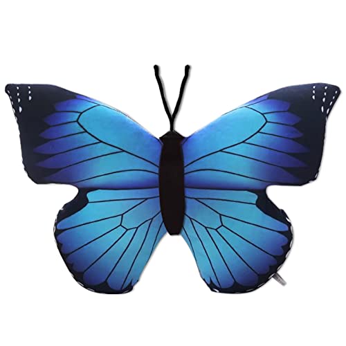 CHELEI2019 Blue Butterfly Plush Pillow – 15.7 Inch Soft Stuffed Animal Toy for Kids and Decoration