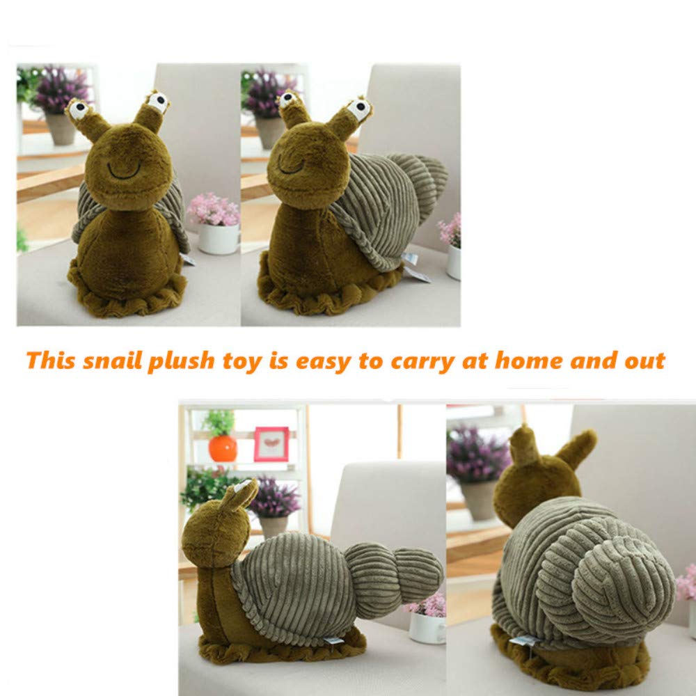 CHELEI2019 Stuffed Animal Snail Plush Toy, 11 Inches, Soft Coral Velvet, Gift for Kids and Adults