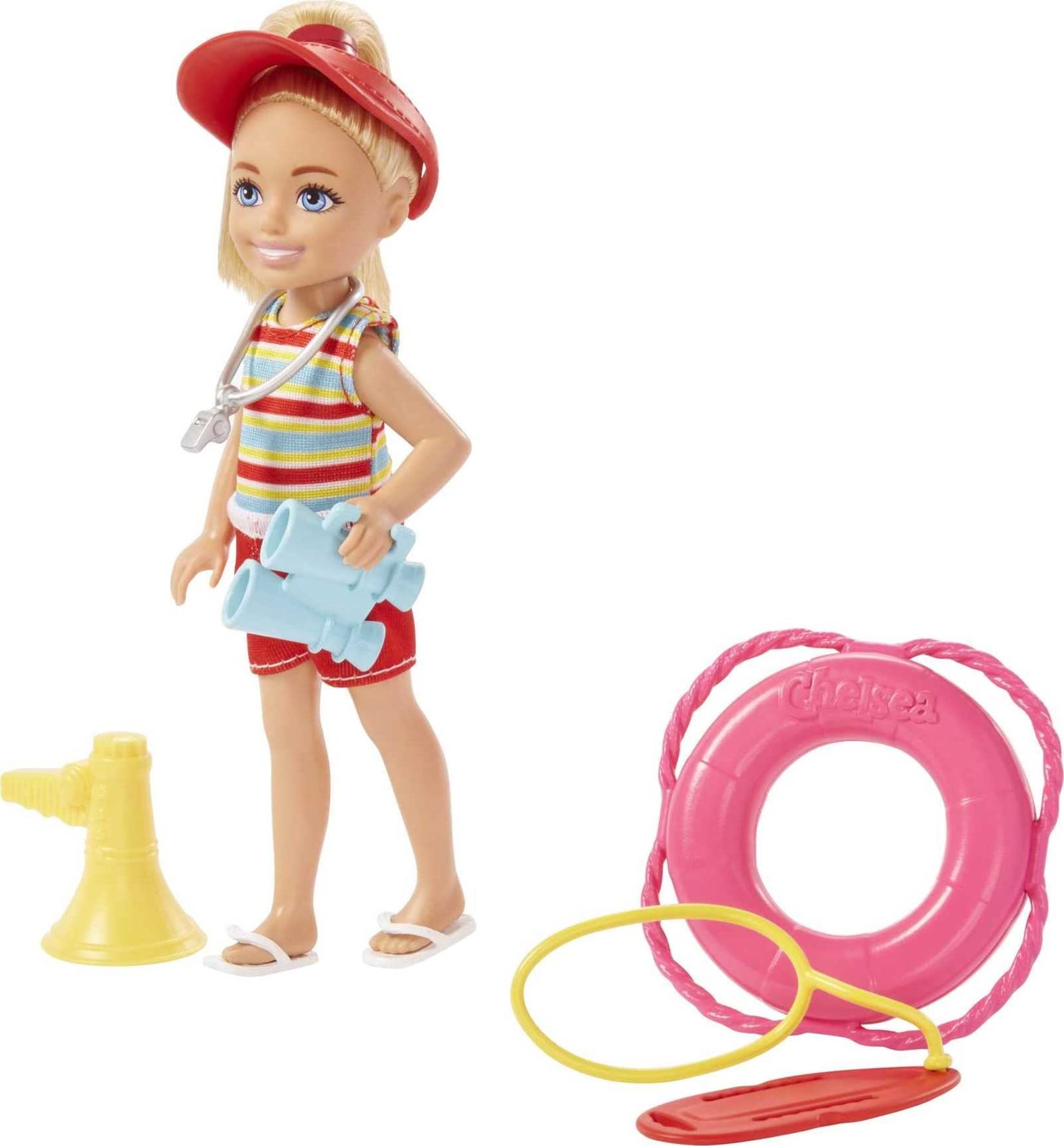 Chelsea Lifeguard Playset: Blonde Doll with 6 Rescue Accessories