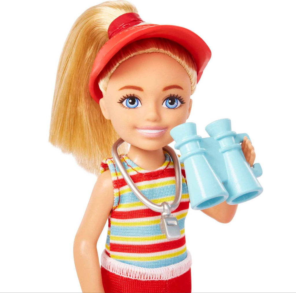 Chelsea Lifeguard Playset: Blonde Doll with 6 Rescue Accessories