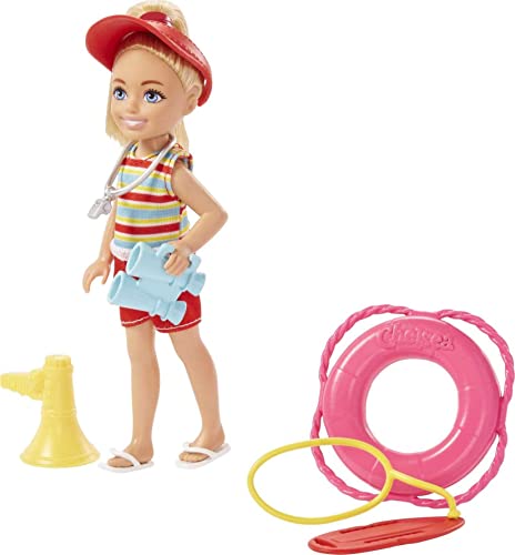 Chelsea Lifeguard Playset: Blonde Doll with 6 Rescue Accessories