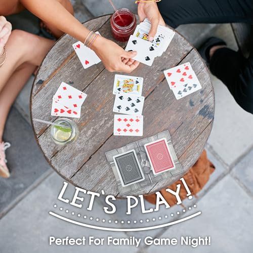 CHH Dual Deck Revolving Card Holder – 360° Acrylic Stand for Poker, Uno, and Card Games