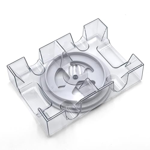 CHH Dual Deck Revolving Card Holder – 360° Acrylic Stand for Poker, Uno, and Card Games