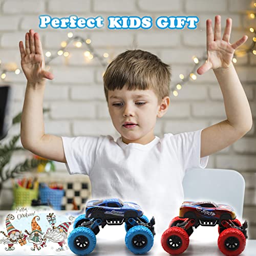 Chilartalent Pull Back Monster Trucks for Kids – Friction Powered 4WD Toy Cars, No Battery Needed, Gifts for Ages 1-5
