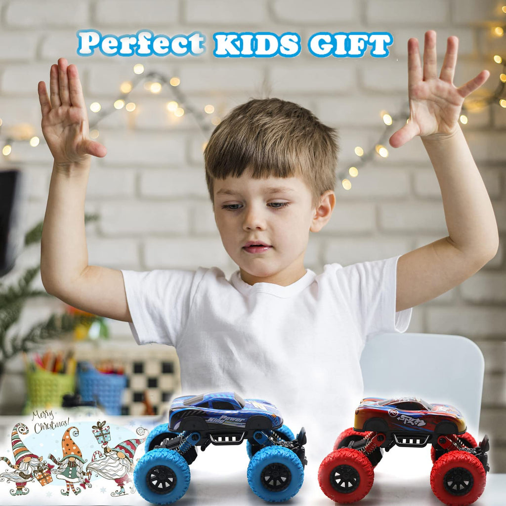 Chilartalent Pull Back Monster Trucks for Kids – Friction Powered 4WD Toy Cars, No Battery Needed, Gifts for Ages 1-5