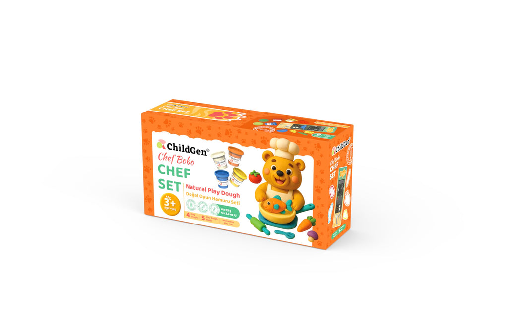 ChildGen Paw Pals Natural Play Dough Set – Non-Toxic Sensory Dough with Moulds & Play Card