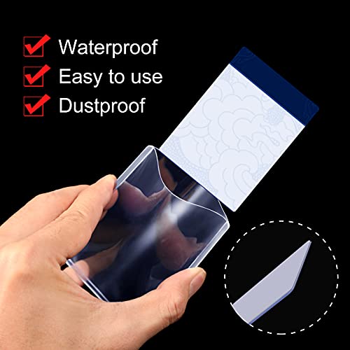Chinco 100-Pack Clear Hard Plastic Card Sleeves – 3x4 inch Trading Card Protectors