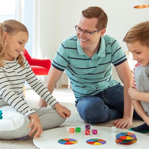 Chivao 10 Set Blank Erasable Game Spinner Boards with Plastic Arrows - 6 Colors for Classroom, Party, or Decision Making