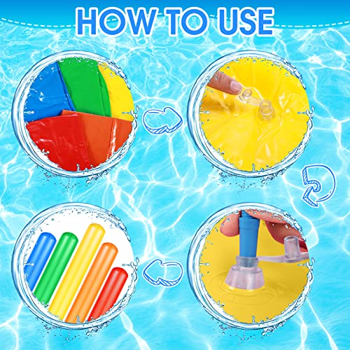 Chivao Inflatable Pool Noodles 41.3 Inch - 5 Pack Colorful PVC Swim Noodles for Adults - Water Games for Pool, Beach & Parties