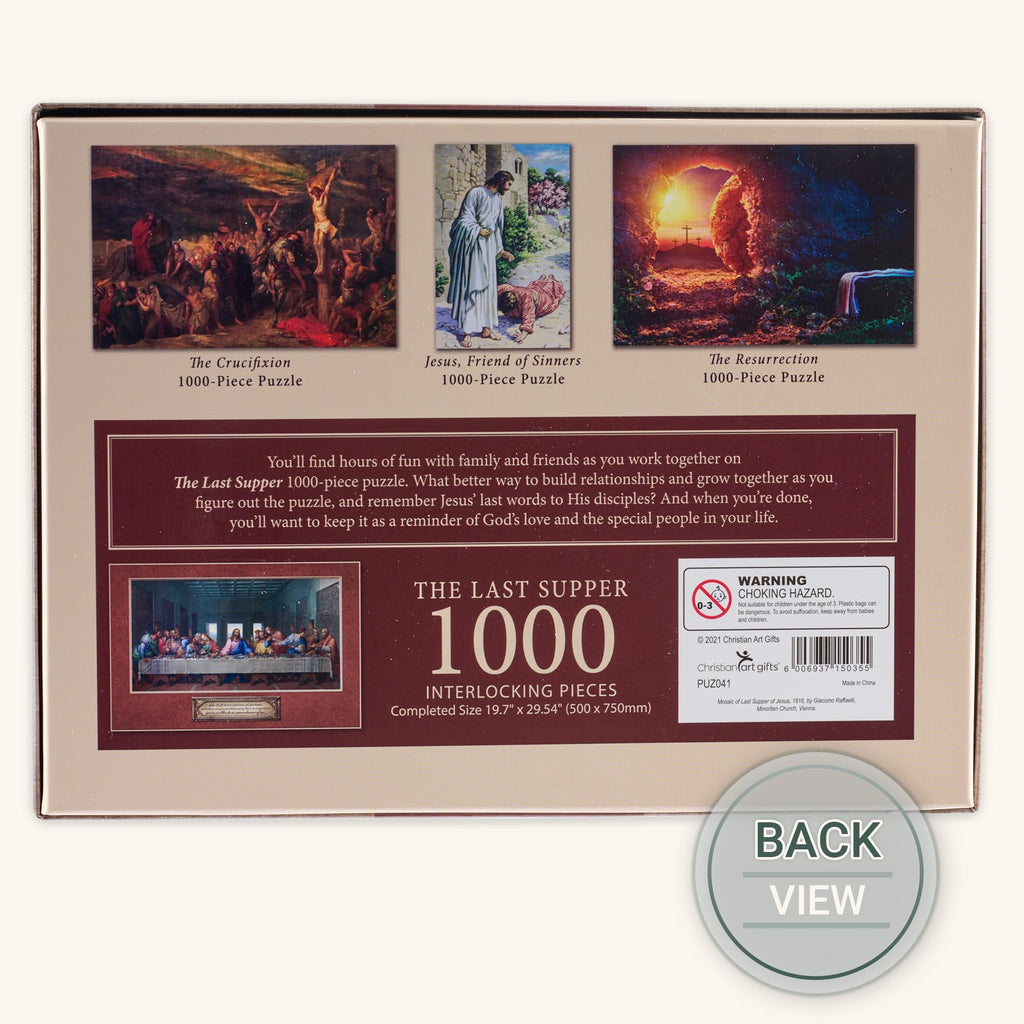 Christian Art Gifts Last Supper 1000-Piece Jigsaw Puzzle – Inspirational Scripture Puzzle for Adults and Teens