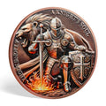 Christian Challenge Coin – Knight & Lion of Judah Design – Tokenara Faith Token