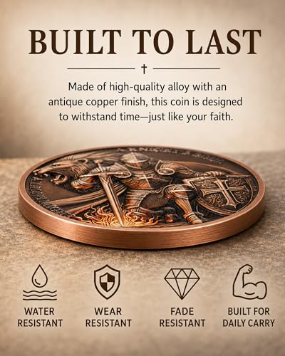 Christian Challenge Coin – Knight & Lion of Judah Design – Tokenara Faith Token