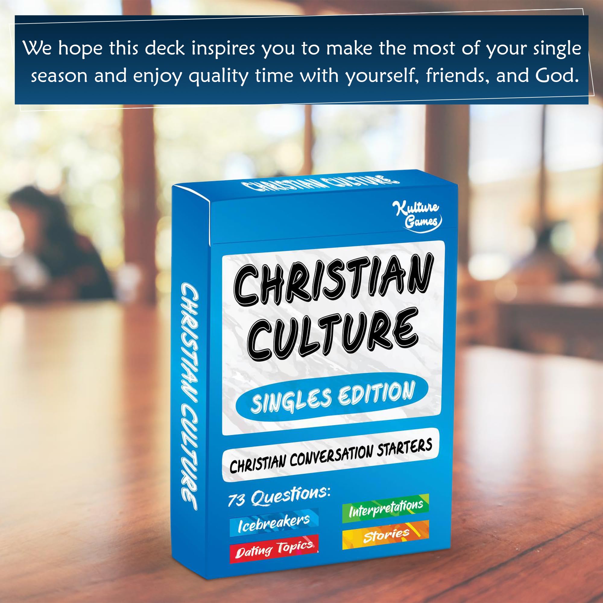 Christian Culture Singles Edition – 73 Conversation Cards for Meaningful Faith-Based Discussions