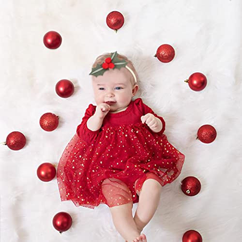 Christmas Holly Headband with Felt Red Berries – LINLULU Handmade Hair Accessory for Girls