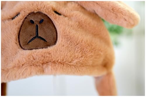 Christmas Plush Ear Hat with Moving Jumping Ears - Soft Animal Flap Hat for Gifts