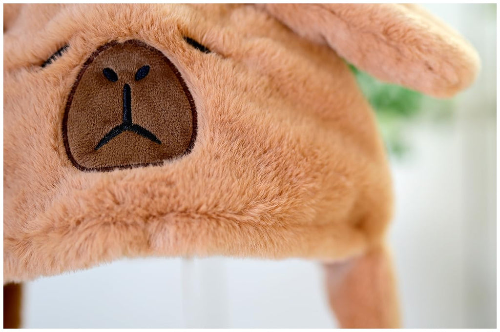 Christmas Plush Ear Hat with Moving Jumping Ears - Soft Animal Flap Hat for Gifts