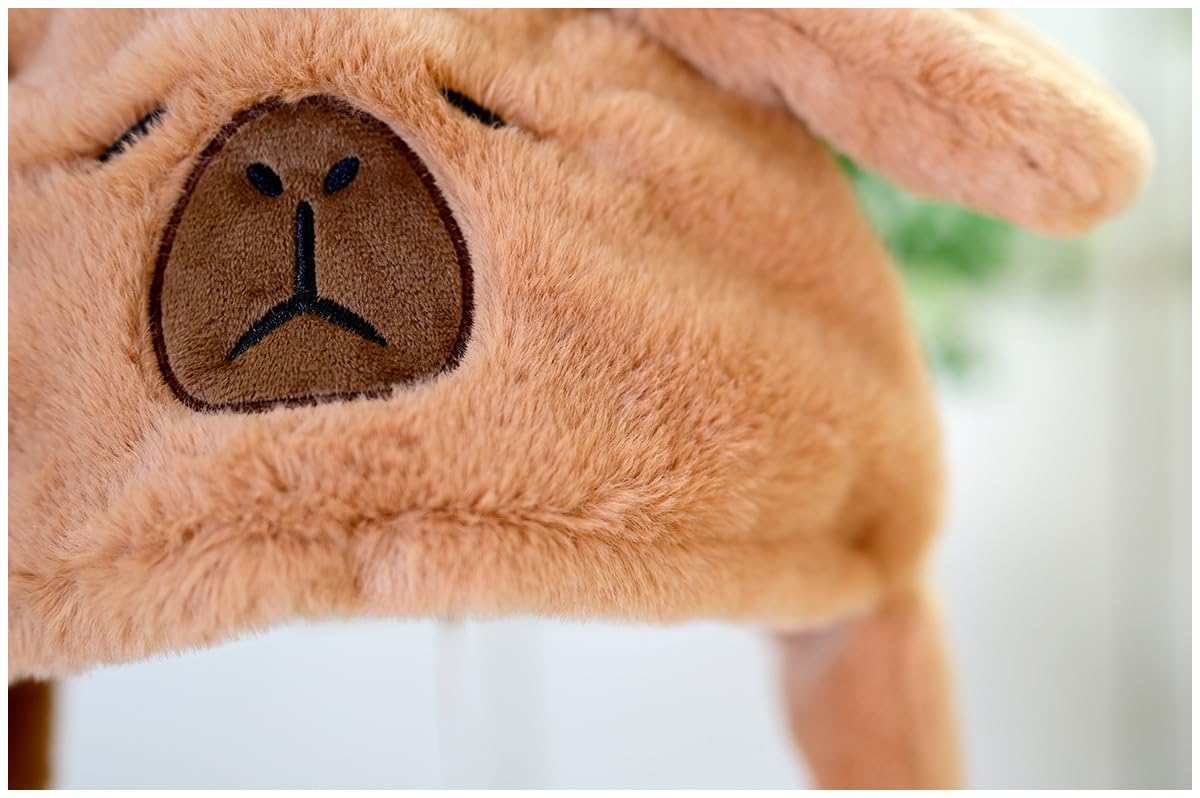 Christmas Plush Ear Hat with Moving Jumping Ears - Soft Animal Flap Hat for Gifts