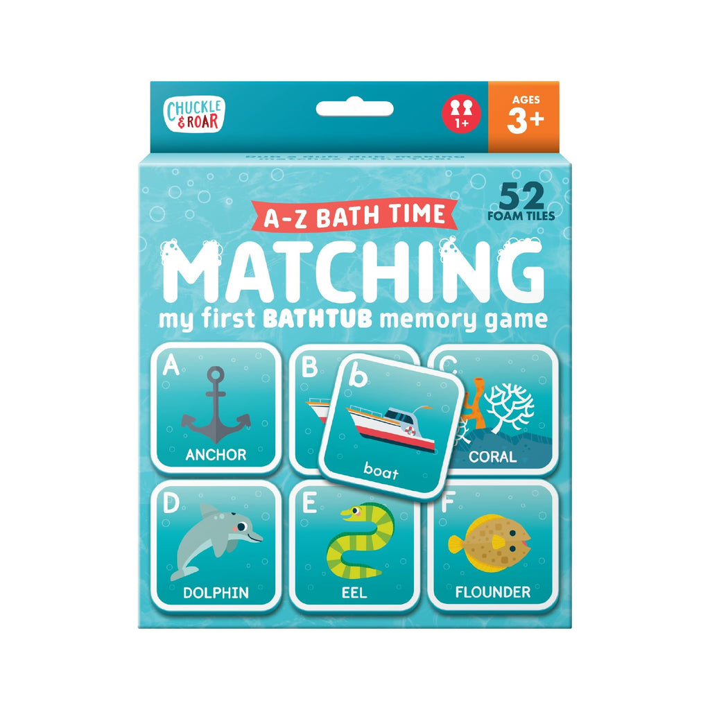 Chuckle & Roar Bath Matching Memory Game – Foam Alphabet Tiles for Toddlers 3+