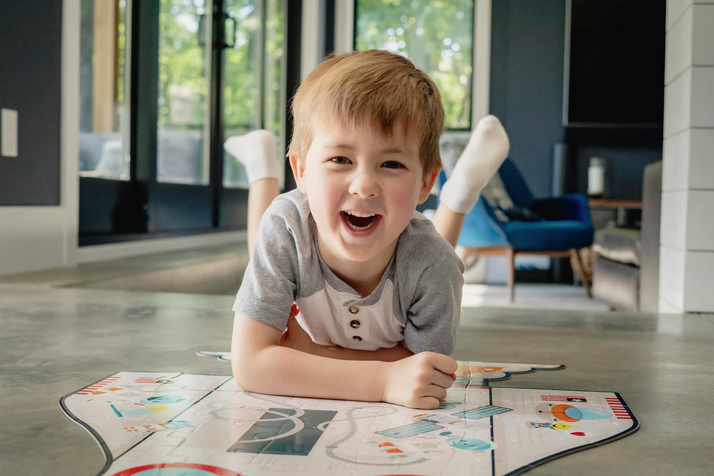 Chuckle & Roar Dinosaur Glow Floor Puzzle – 50 Pieces, 2x3 ft, Glow-in-the-Dark Bones for Ages 4+