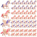 Chunful 12-Piece Mini Unicorn Figurines with Wings – Hand-Painted Plastic Cake Toppers for Birthday & Fairy Garden Decor