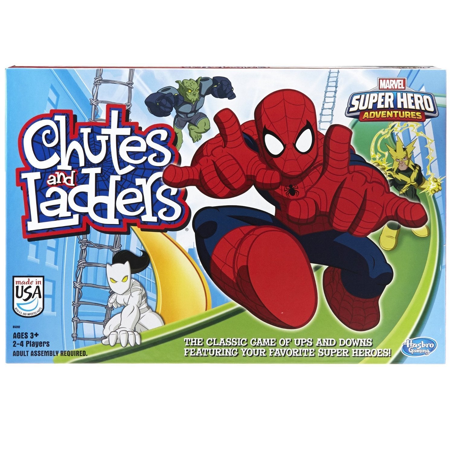 Chutes and Ladders: Marvel Spider-Man Edition Board Game – Preschool Game for Ages 3+, 2-4 Players (Amazon Exclusive)