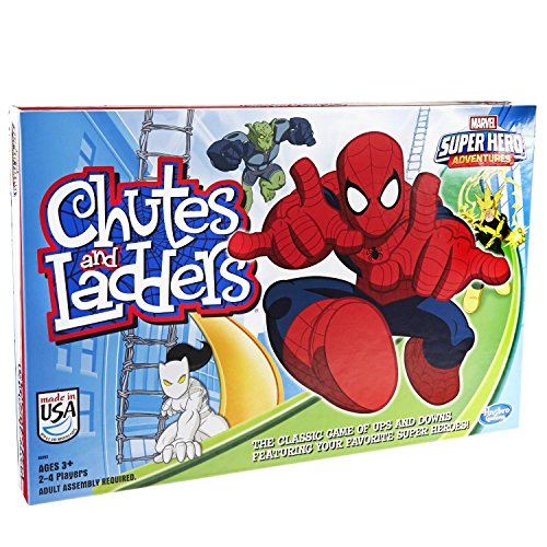 Chutes and Ladders: Marvel Spider-Man Edition Board Game – Preschool Game for Ages 3+, 2-4 Players (Amazon Exclusive)
