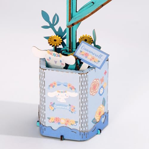 Cinnamoroll Sunflower 3D Wooden Puzzle Kit – Hands Craft DIY Model
