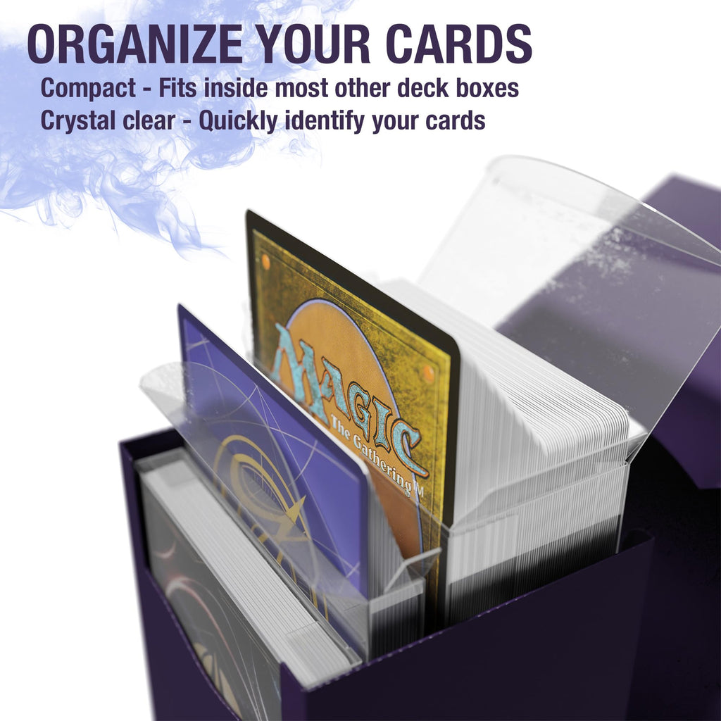 Citadel Black ClearFit Deck Boxes – 12-Pack Variety (20, 40, 60, 100) Clear Plastic Storage for MTG, Pokémon, TCG Cards