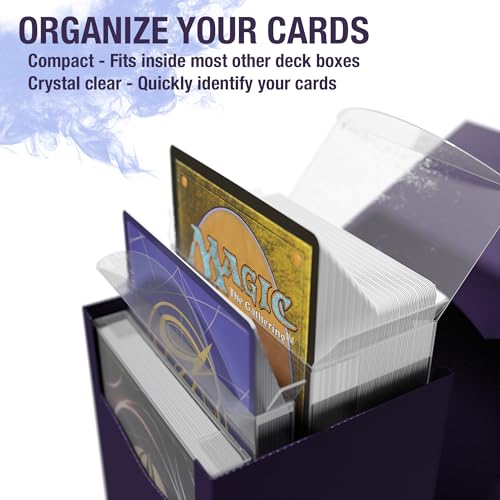Citadel Black ClearFit Deck Boxes – 12-Pack Variety (20, 40, 60, 100) Clear Plastic Storage for MTG, Pokémon, TCG Cards