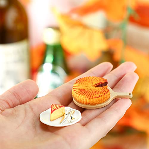 Civaner 38-Piece Miniature Food Play Set – 7 Themed Dollhouse Food Accessories for Pretend Kitchen