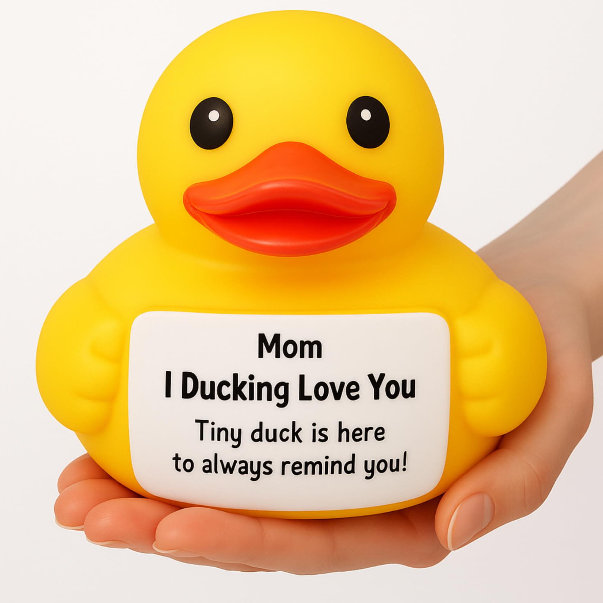 Civaner 7-Inch Emotional Giant Rubber Duck with Positive Message – Motivational Desk Toy for Mom, Graduation, or Thank You Gifts