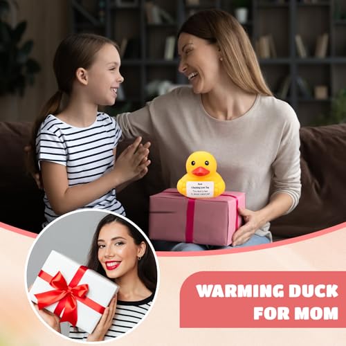 Civaner 7-Inch Emotional Giant Rubber Duck with Positive Message – Motivational Desk Toy for Mom, Graduation, or Thank You Gifts