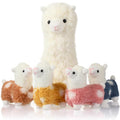 Civaner Llama Stuffed Animal Set - 5 Plush Alpacas, Mom & Babies, Soft Cute Gifts