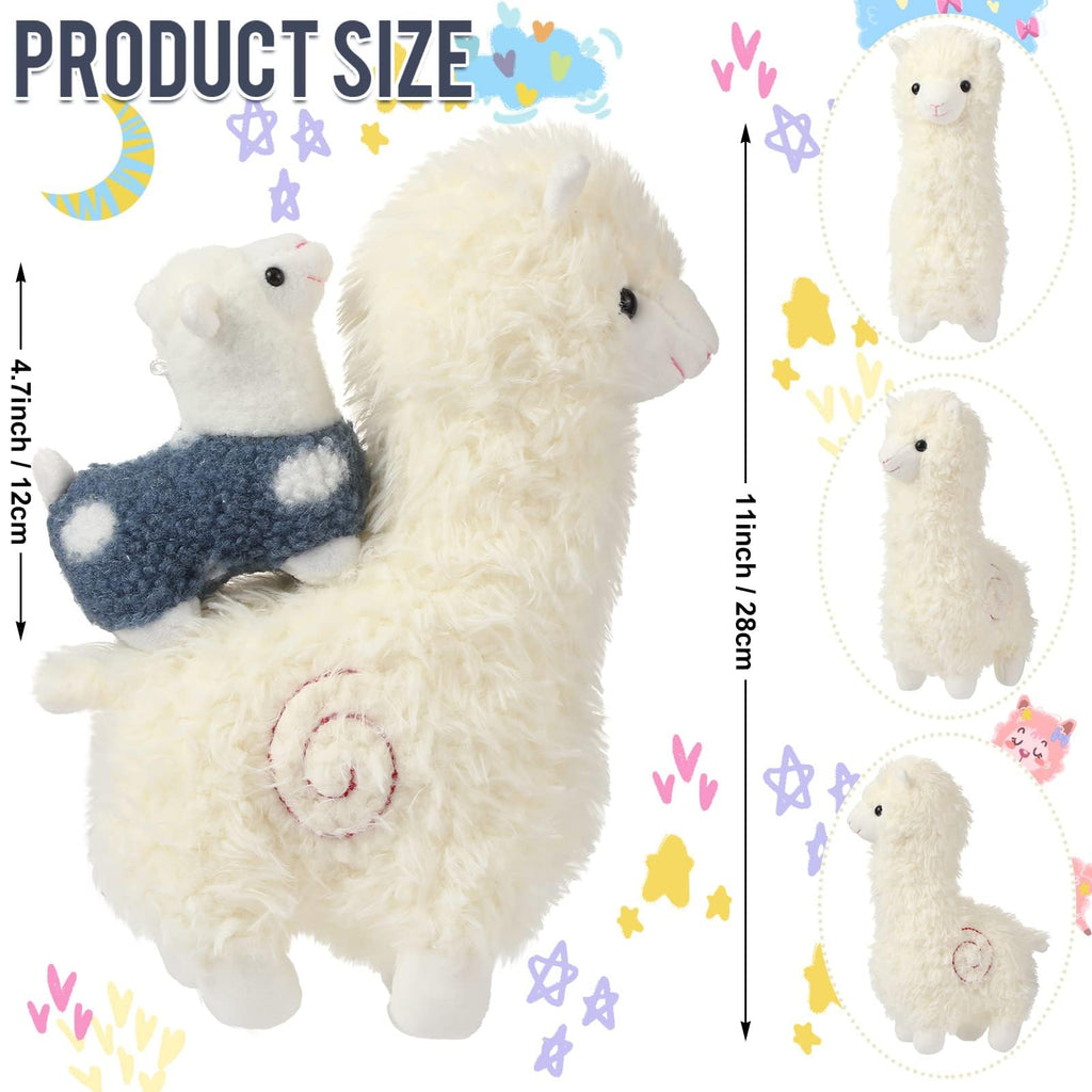 Civaner Llama Stuffed Animal Set - 5 Plush Alpacas, Mom & Babies, Soft Cute Gifts