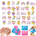 CIYOJA 50pc Rainbow Mystery Blind Bag Set - Colorful Mini Resin Charms & Mini Figures for DIY Slime, Dollhouse, Party Favors