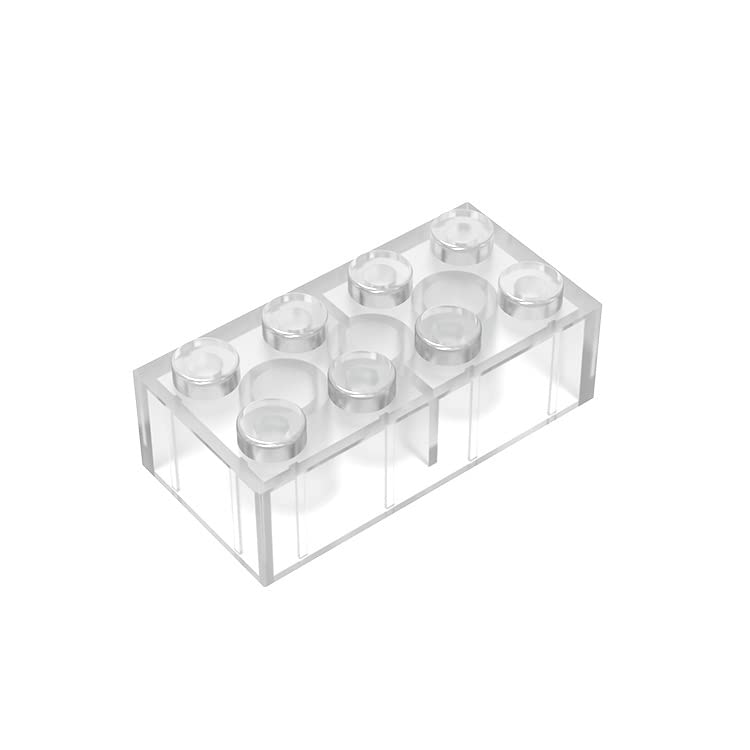 Classic Bulk Brick Block 2x4, 100 Piece Full Transparency Building Bricks - Compatible with Major Brands