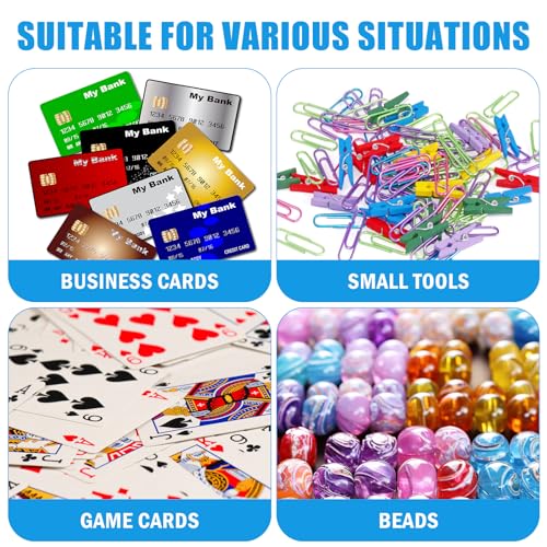 Clear Acrylic Playing Card Storage Box (Pack of 12) – Snap-Close PP Deck Holder for Standard Cards, Beads, and Small Accessories
