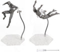 Clear Action Figure Display Stands with Adjustable Metal Support Arm - 2 Pack for 6-Inch Figures, Gundam 1/144, S.H.Figuarts
