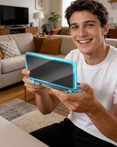 Clear Protective Case for New 2DS XL – Split PC Hard Shell with Dual Screen Protectors & Installation Kit | TriverseTech
