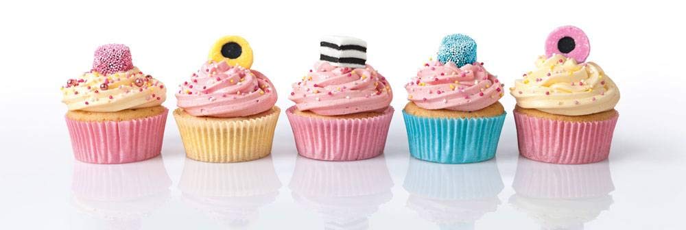 Clementoni 1000-Piece Panoramic Puzzle: Licorice Cupcakes, 98x33 cm