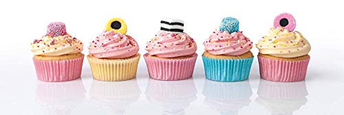 Clementoni 1000-Piece Panoramic Puzzle: Licorice Cupcakes, 98x33 cm