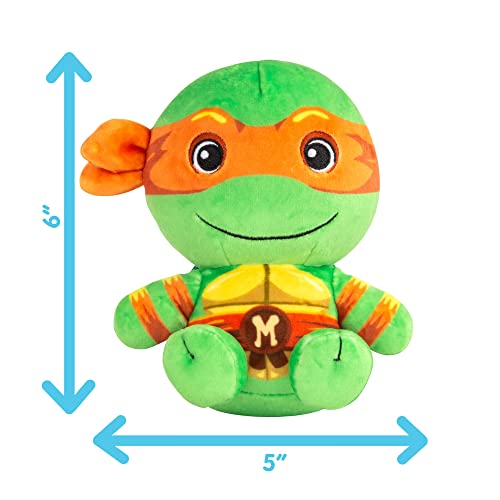 Club Mocchi-Mocchi TMNT Michelangelo Plush - 6 Inch Squishy Stuffed Animal
