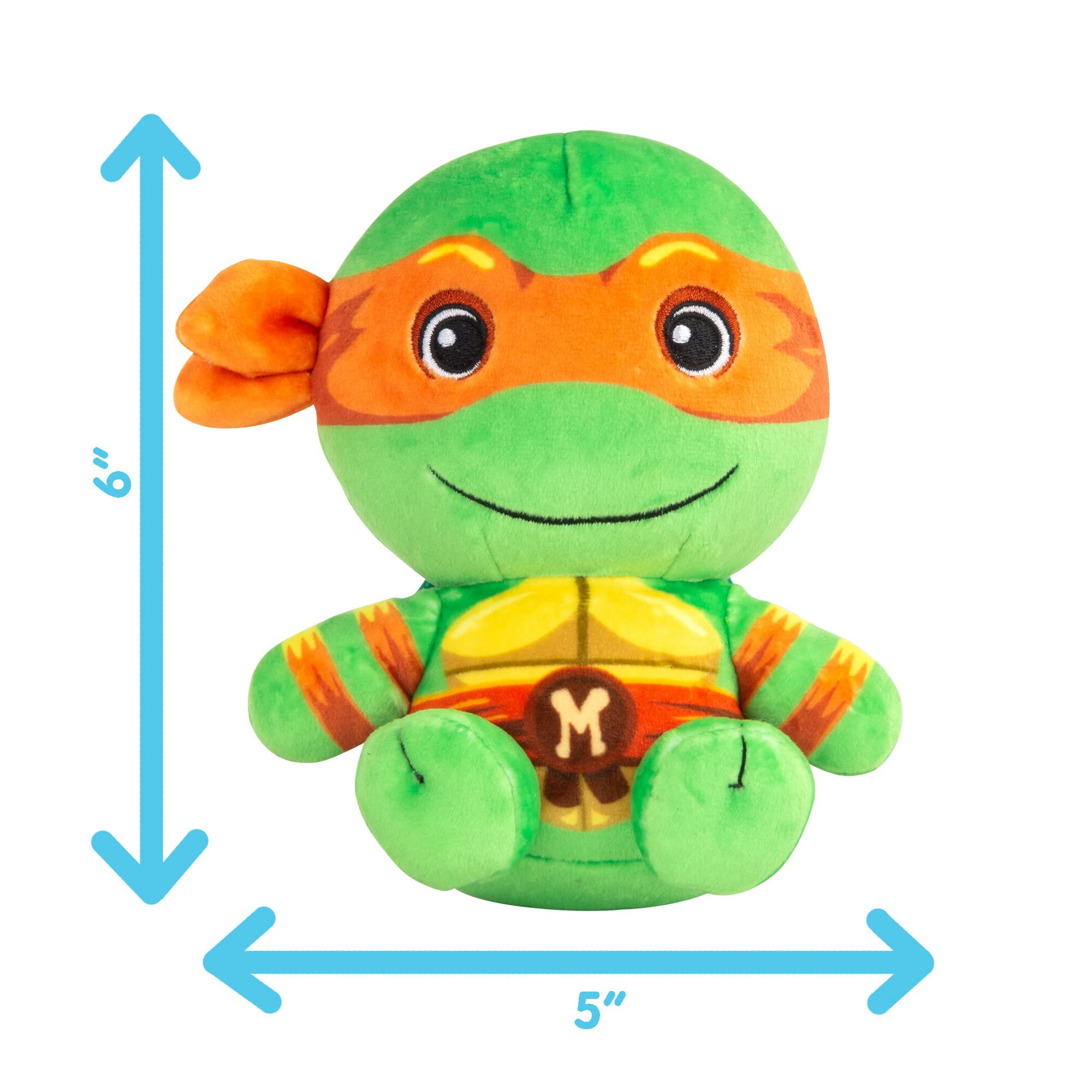 Club Mocchi-Mocchi TMNT Michelangelo Plush - 6 Inch Squishy Stuffed Animal