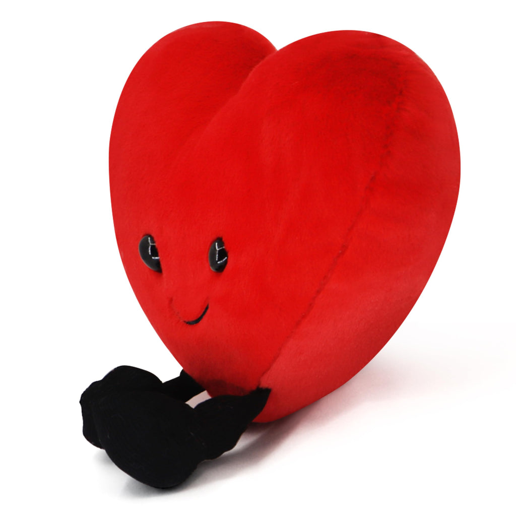 CNAANA 5-Inch Red Heart Plush Pillow – Cute Valentine's Day Stuffed Toy for Kids