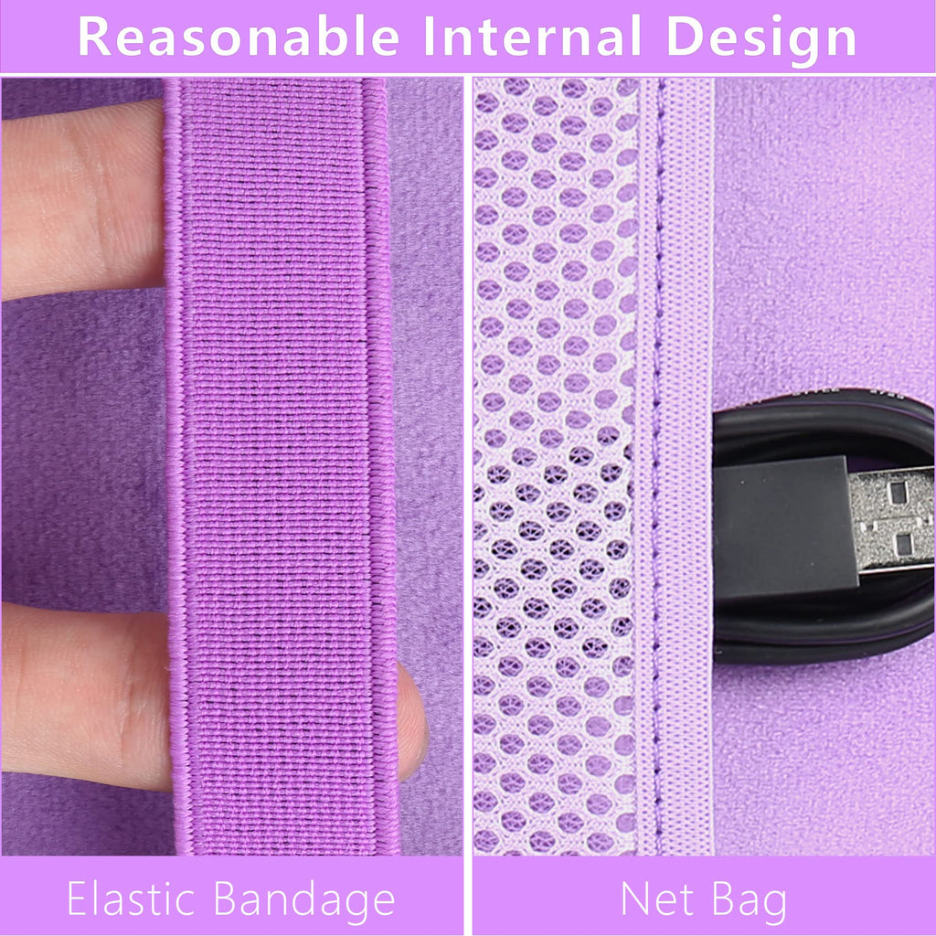 co2CREA Protective Hard Shell Case for VTech KidiBuzz 3 & KidiBuzz G2 (Black with Purple Interior)