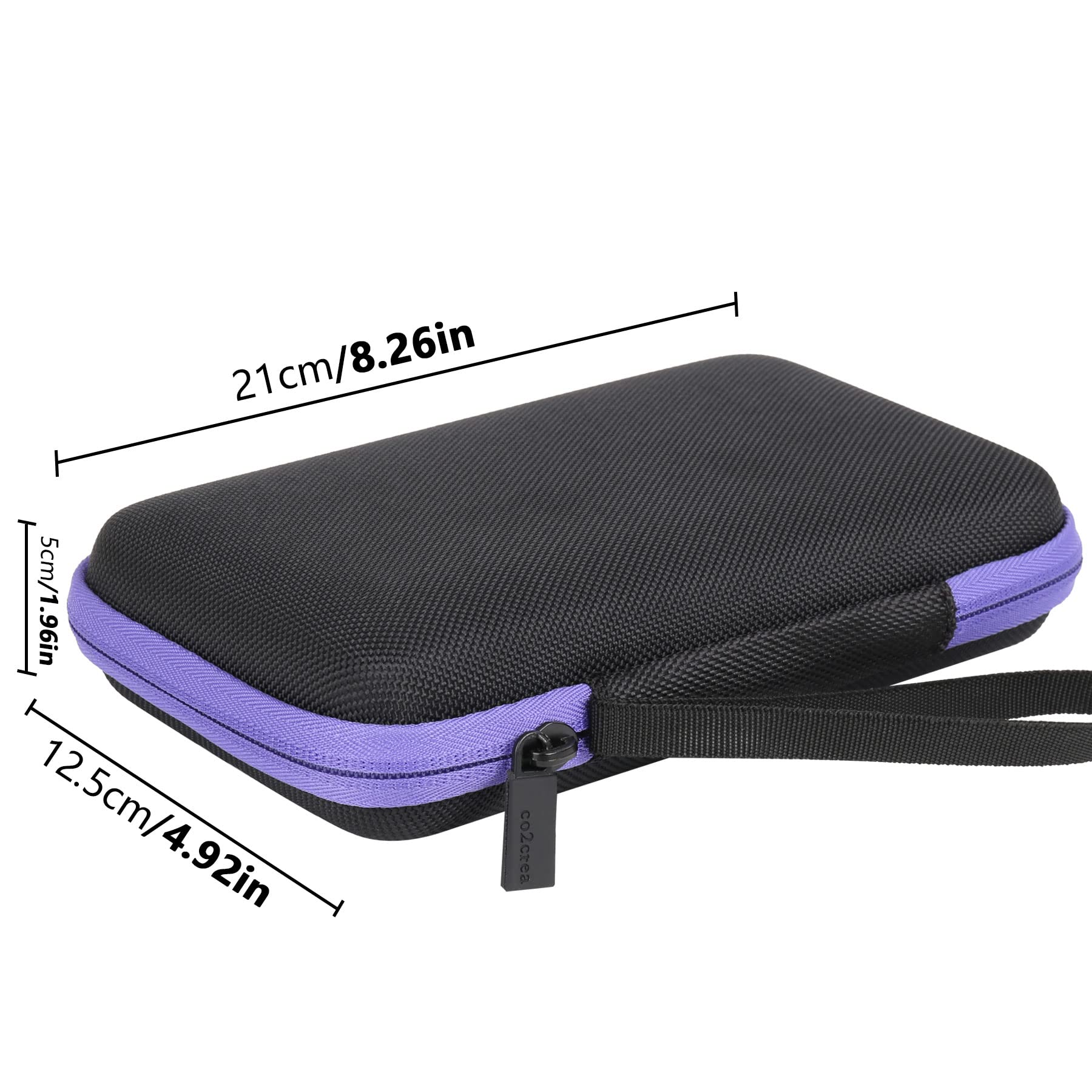 co2CREA Protective Hard Shell Case for VTech KidiBuzz 3 & KidiBuzz G2 (Black with Purple Interior)