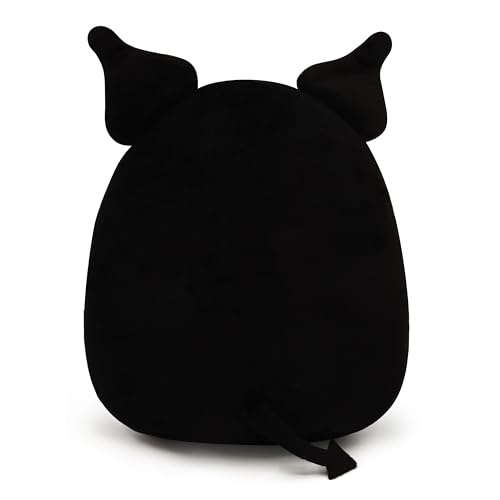 COAQAC 8-Inch Valentine's Day Plush Toy – Black Kawaii Heart Pillow for Romantic Gifts